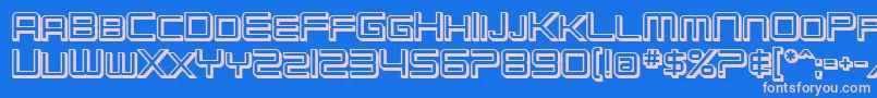SfChromium24ScBold Font – Pink Fonts on Blue Background