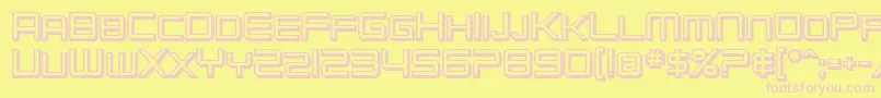 SfChromium24ScBold Font – Pink Fonts on Yellow Background