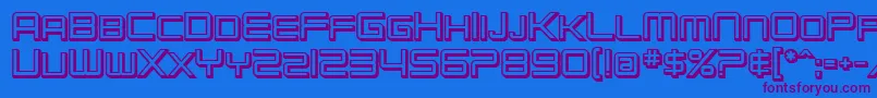 SfChromium24ScBold Font – Purple Fonts on Blue Background