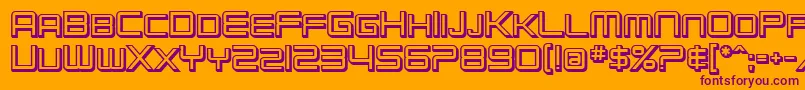 SfChromium24ScBold Font – Purple Fonts on Orange Background