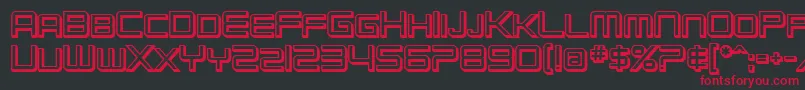 Шрифт SfChromium24ScBold – красные шрифты на чёрном фоне