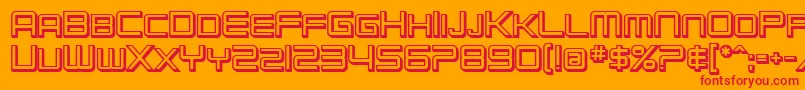 フォントSfChromium24ScBold – オレンジの背景に赤い文字