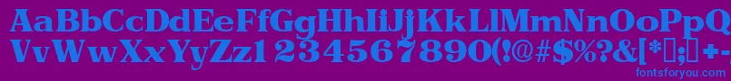 Toriidisplayssk Font – Blue Fonts on Purple Background