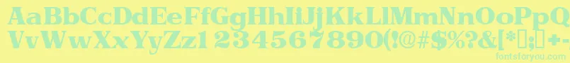 Toriidisplayssk Font – Green Fonts on Yellow Background