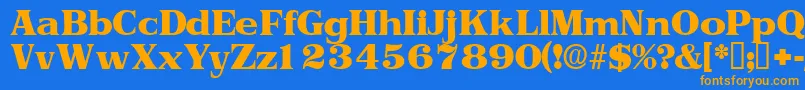 Toriidisplayssk Font – Orange Fonts on Blue Background