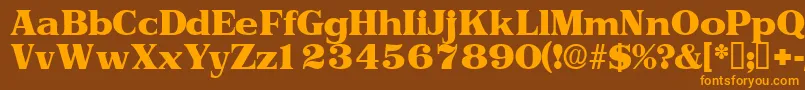 Toriidisplayssk Font – Orange Fonts on Brown Background