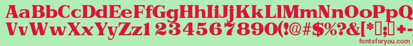 Toriidisplayssk Font – Red Fonts on Green Background