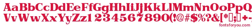 フォントToriidisplayssk – 白い背景に赤い文字