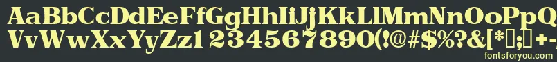 フォントToriidisplayssk – 黒い背景に黄色の文字