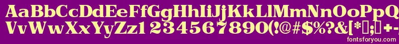 Toriidisplayssk Font – Yellow Fonts on Purple Background