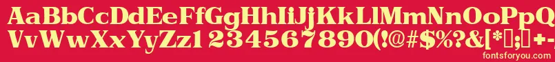 Toriidisplayssk Font – Yellow Fonts on Red Background