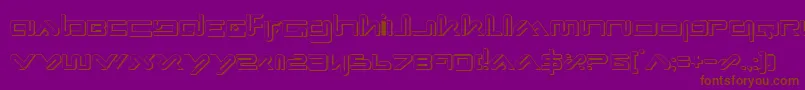 XephyrShadow-Schriftart – Braune Schriften auf violettem Hintergrund