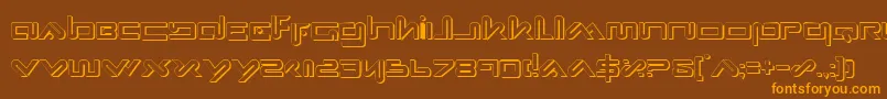 XephyrShadow Font – Orange Fonts on Brown Background