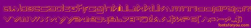 XephyrShadow Font – Orange Fonts on Purple Background