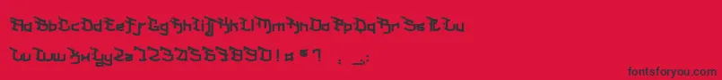 MilkShakeFraise Font – Black Fonts on Red Background