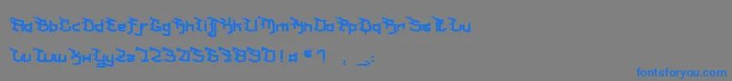MilkShakeFraise Font – Blue Fonts on Gray Background