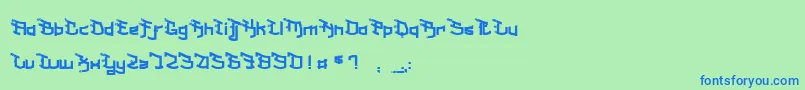 MilkShakeFraise Font – Blue Fonts on Green Background