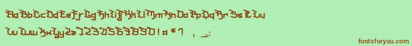 MilkShakeFraise Font – Brown Fonts on Green Background