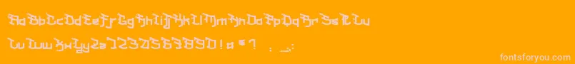 MilkShakeFraise Font – Pink Fonts on Orange Background
