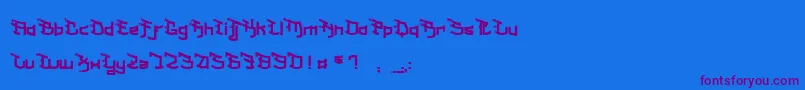 Шрифт MilkShakeFraise – фиолетовые шрифты на синем фоне