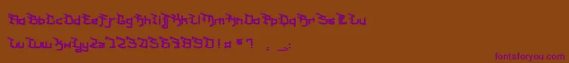 MilkShakeFraise-Schriftart – Violette Schriften auf braunem Hintergrund