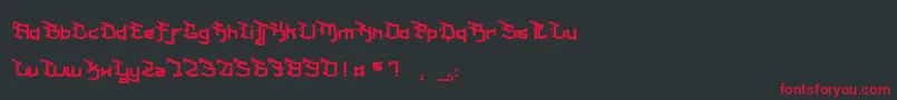 MilkShakeFraise Font – Red Fonts on Black Background