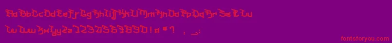Шрифт MilkShakeFraise – красные шрифты на фиолетовом фоне
