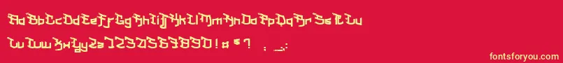 MilkShakeFraise Font – Yellow Fonts on Red Background