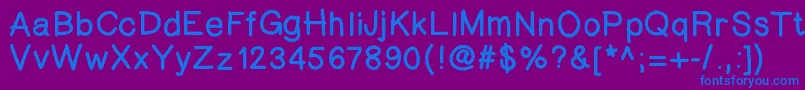 Fingerlinger Font – Blue Fonts on Purple Background