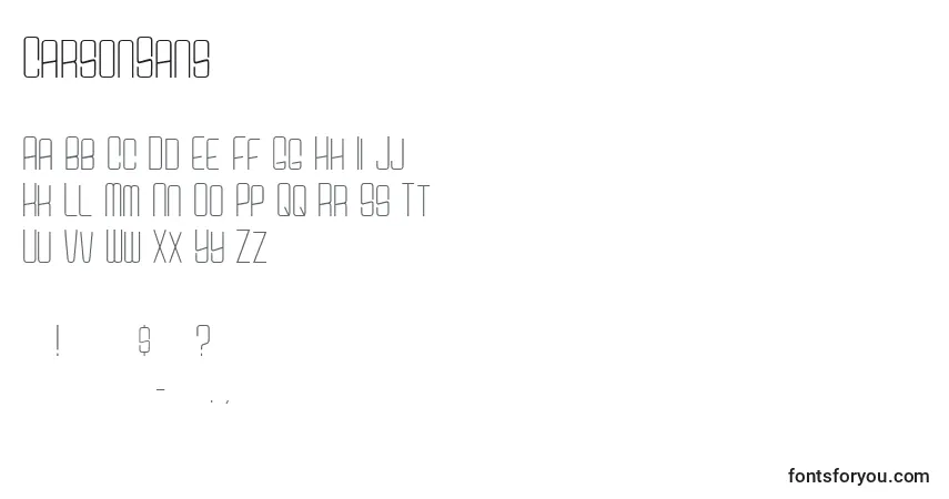 Schriftart CarsonSans – Alphabet, Zahlen, spezielle Symbole