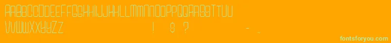 CarsonSans-Schriftart – Grüne Schriften auf orangefarbenem Hintergrund