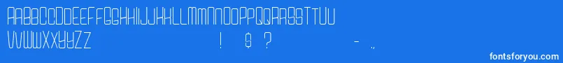 CarsonSans-Schriftart – Weiße Schriften auf blauem Hintergrund