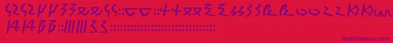 MeroDem Font – Purple Fonts on Red Background