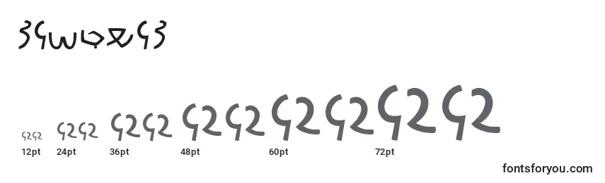 Размеры шрифта MeroDem