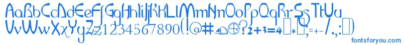 Czcionka Lracase – niebieskie czcionki