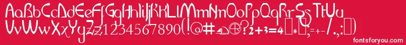 Lracase Font – White Fonts on Red Background