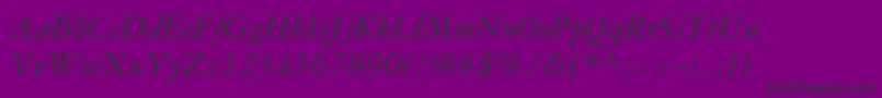 GaramondRepriseSsiItalic Font – Black Fonts on Purple Background