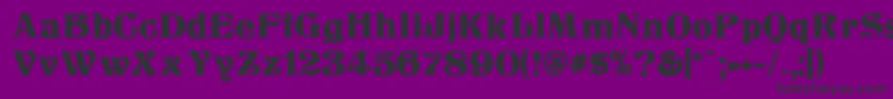 Weitere Informationen zur KlarissaContour-Schriftart KlarissaContour-Schriftart – Schwarze Schriften auf violettem Hintergrund