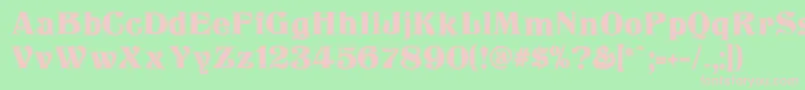 KlarissaContour Font – Pink Fonts on Green Background