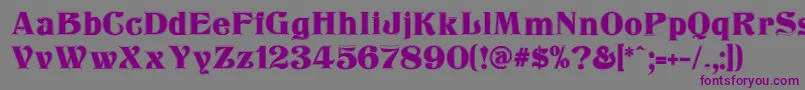Weitere Informationen zur KlarissaContour-Schriftart KlarissaContour-Schriftart – Violette Schriften auf grauem Hintergrund