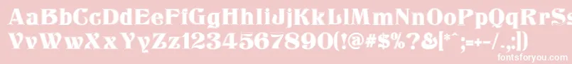 KlarissaContour Font – White Fonts on Pink Background