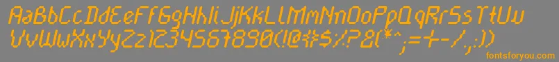 フォントCayetnri – オレンジの文字は灰色の背景にあります。