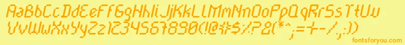 Cayetnri Font – Orange Fonts on Yellow Background