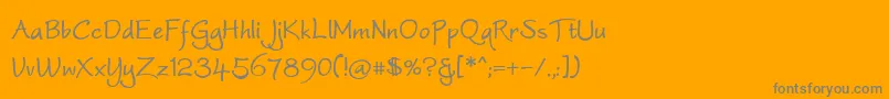 フォントWorstveldslingbold – オレンジの背景に灰色の文字