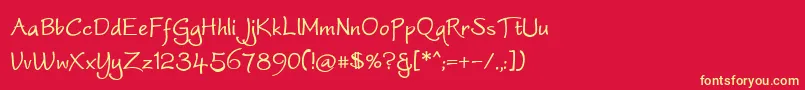 Шрифт Worstveldslingbold – жёлтые шрифты на красном фоне