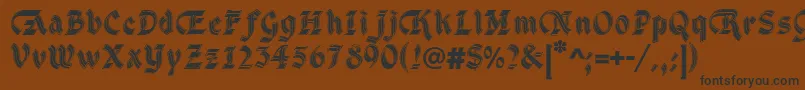 DsCathedralAlt Font – Black Fonts on Brown Background