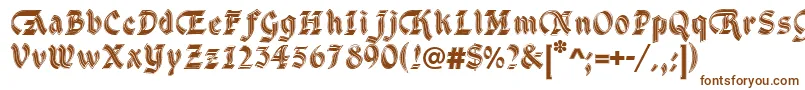 DsCathedralAlt Font – Brown Fonts on White Background