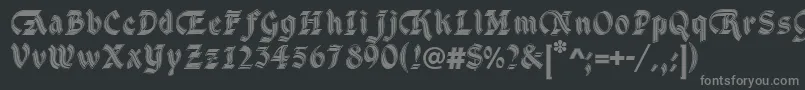 DsCathedralAlt Font – Gray Fonts on Black Background