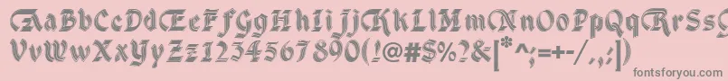 DsCathedralAlt Font – Gray Fonts on Pink Background