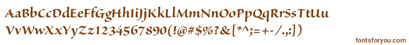 Шрифт SanvitoproBolddisp – коричневые шрифты на белом фоне